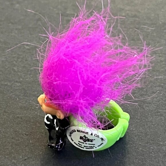 Russ Troll Doll Halloween Adjustable Skeleton Ring Spooky PVC Costume - Picture 3 of 4